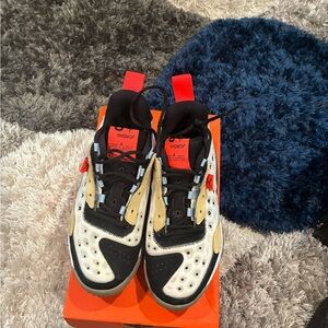 Nike Black and White Sneakers with Red and Tan Details Jordan delta 2